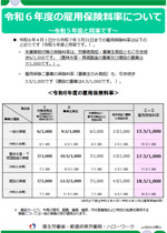 令和６年度の雇用保険料率について