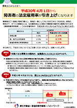 平成30年４月１日から障害者の法定雇用率が引き上げになります。