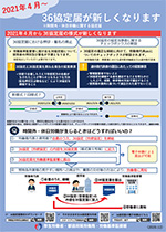 リーフレット「2021年４月～ 36協定届が新しくなります　※時間外・休日労働に関する協定届」